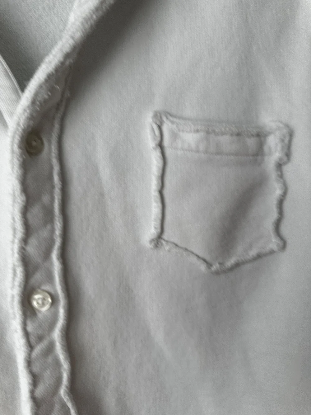 Frank & Eileen Eileen Relaxed Button Up Shirt in White Tripple FLeece Size XS - Picture 9 of 12